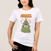 Groovy kerstboom - Holly Jolly Vibes Tri-Blend Shirt (Voorkant)