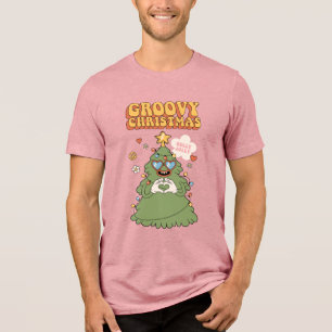 Groovy kerstboom - Holly Jolly Vibes Tri-Blend Shirt