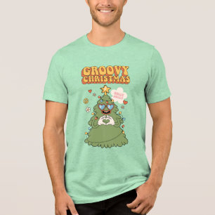 Groovy kerstboom - Holly Jolly Vibes Tri-Blend Shirt