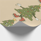  groovy kerstboom jaren 1960 cadeaupapier (Hoek)