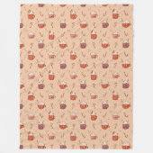 Groovy Kerstdeken 70s Pastel Holiday Comfort Fleece Deken (Voorkant)