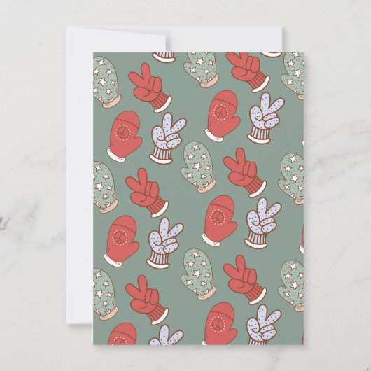 Groovy Kerstfeest Seipie Santa Party Kaart (Achterkant)