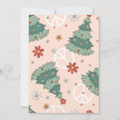 Groovy Kerstfeest uitnodiging | Winter (Achterkant)