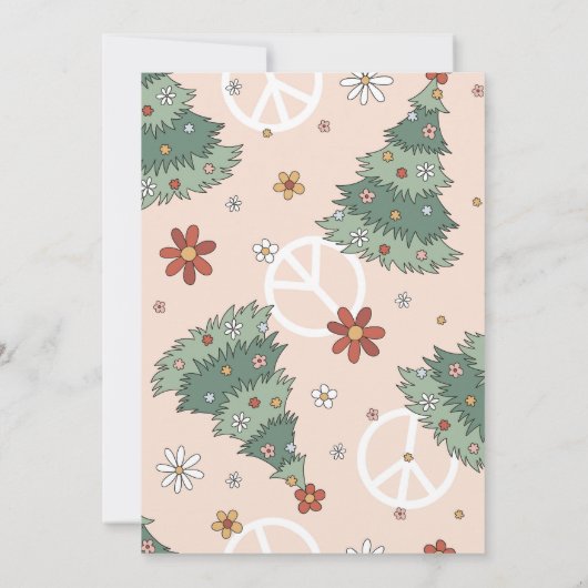 Groovy Kerstfeest uitnodiging | Winter (Achterkant)