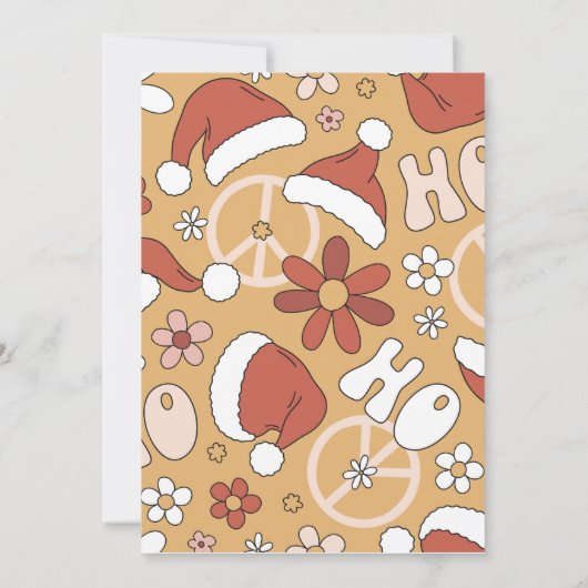 Groovy Kerstfeest uitnodiging | Winter (Achterkant)