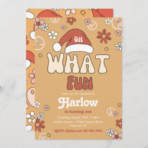 Groovy Kerstfeest uitnodiging Winter