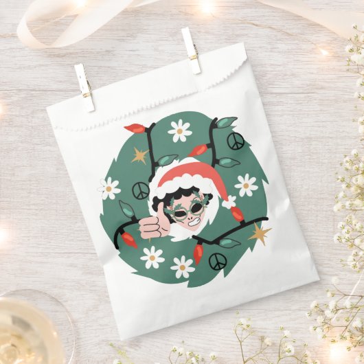 Groovy Kerstkrans Santa Alien Bedankzakje (Geknipt)