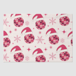 Groovy Kerstman Disco Ballen Patroon Tissuepapier