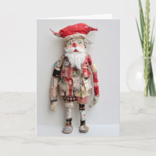 Groovy Kerstman Pop Fiber Art Naaien Quilten Ambac Kaart