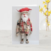 Groovy Kerstman Pop Fiber Kunst Naaien Quilten Amb Kaart (Gele Bloem)