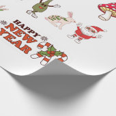 Groovy Kerstmis Cadeaupapier (Hoek)