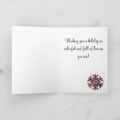 Groovy Kerstmis Feestdagen Kaart (Binnen)