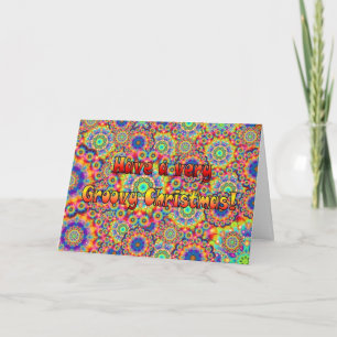 Groovy Kerstmis Feestdagen Kaart