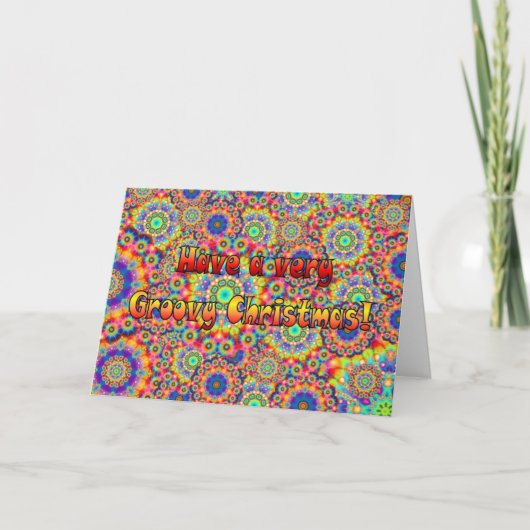 Groovy Kerstmis Feestdagen Kaart (Voorkant)
