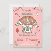 Groovy Kerstmis Hippie Lelijke Trui Feestje Kaart (Voorkant)