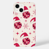 Groovy Kerstmis Santa Disco Balls Patroon Case-Mate iPhone Case (Achterkant)