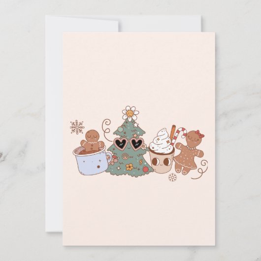 Groovy Kerstmis Twee Lief 2e Verjaardagsfeest Kaart (Achterkant)