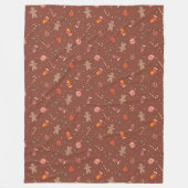 Groovy Kerstmis Worp Pastel Kerstfeest Viering Fleece Deken (Voorkant)