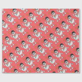 Groovy kerstpapier cadeaupapier (Vlak)