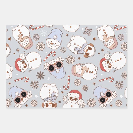 Groovy kerstpapier inpakpapier vel (Voorkant 2)