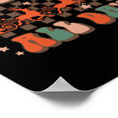 Groovy kerstslee de hele dag rendieren poster (Hoek)