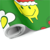 Groovy Kerstvredesteken Happy Face Cadeaupapier (Rol Hoek)