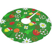 Groovy Kerstvredesteken Happy Face Kerstboom Rok (Gekanteld)