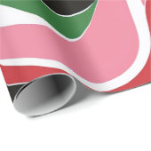 Groovy kerstwervelingen cadeaupapier (Rol Hoek)