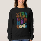 Groovy KIND IS THE NEW COOL Retro Anti Bullying Ch Trui (Voorkant)