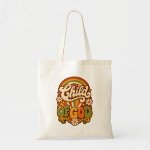 Groovy Kind Van God Vintage 70s Cadeau Geloof Kuns Tote Bag