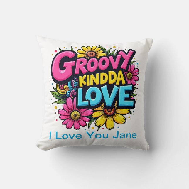 Groovy Kinda Love Kussen (Voorkant)