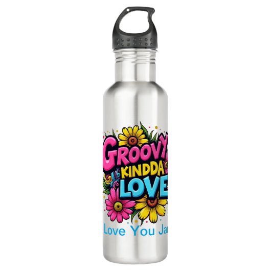 Groovy Kinda Love Waterfles (Voorkant)