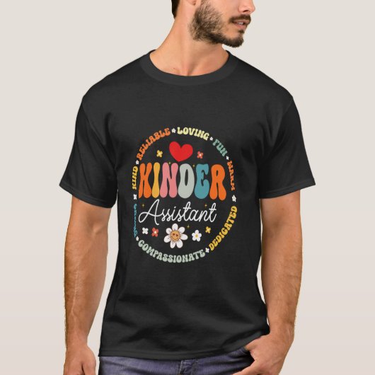 Groovy Kinder-assistent-leraar eerste schooldag T-shirt (Voorkant)