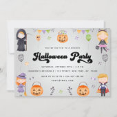 Groovy Kinder Halloween Kostuum Party Herfst Uitno Kaart (Voorkant)