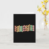 Groovy Kindergarten Vibes Face Retro Teachers Back Kaart (Gele Bloem)