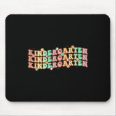 Groovy Kindergarten Vibes Face Retro Teachers Back Muismat (Voorkant)