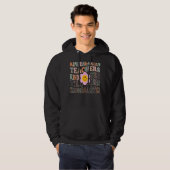 Groovy Kindergarten Vibes Retro Face Teachers Back Hoodie (Voorkant volledig)