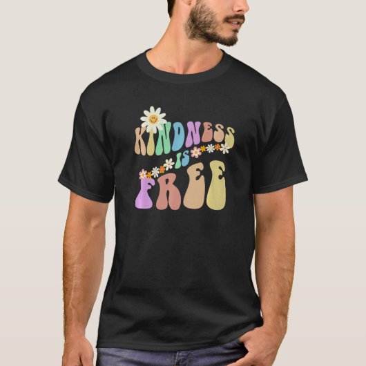 Groovy KINDNESS IS FREE Retro Stop Bullying Choose T-shirt (Voorkant)