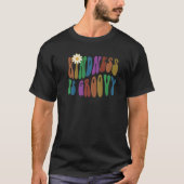 Groovy KINDNESS IS GROOVY Retro Anti Bullying Choo T-shirt (Voorkant)