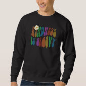 Groovy KINDNESS IS GROOVY Retro Anti Bullying Choo Trui (Voorkant)
