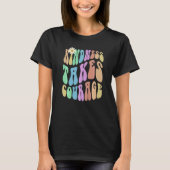 Groovy KINDNESS TAKES COURAGE Retro Stop Bullying  T-shirt (Voorkant)