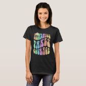 Groovy KINDNESS TAKES COURAGE Retro Stop Bullying  T-shirt (Voorkant volledig)