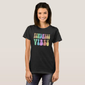 Groovy KINDNESS VIBES Choose Retro Be Kind Ninja A T-shirt (Voorkant volledig)