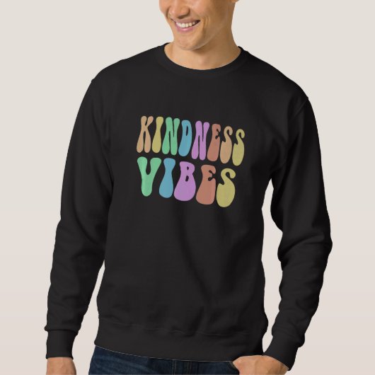 Groovy KINDNESS VIBES Choose Retro Be Kind Ninja A Trui (Voorkant)