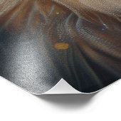 Groovy King: Retro-leeuw met een bloemenkroon Foto Afdruk (Hoek)