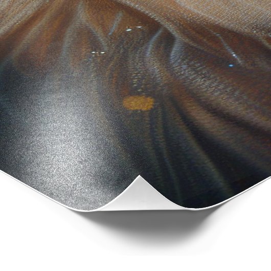 Groovy King: Retro-leeuw met een bloemenkroon Foto Afdruk (Hoek)