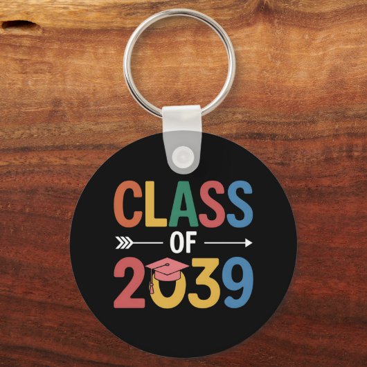 Groovy Klas Van 2039 Afstuderen Senior 2039 Sleutelhanger (Voorkant)