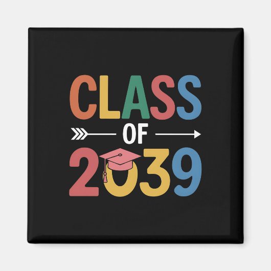 Groovy Klasse van 2039 Afstuderen Senior 2039 Magneet (Voorkant)