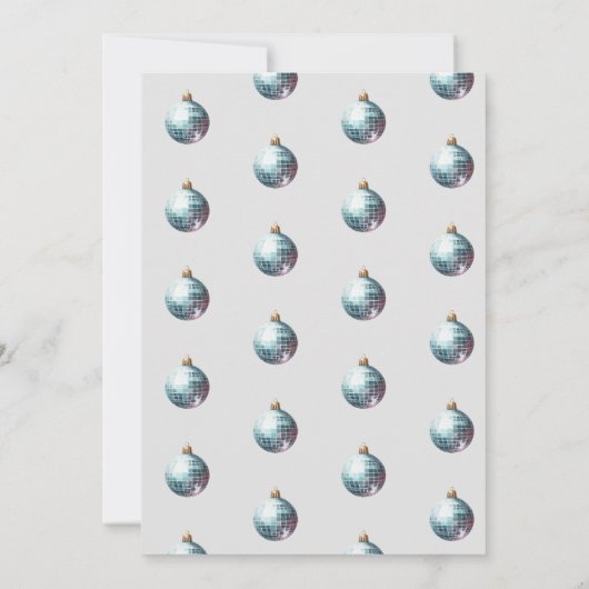 Groovy kleine kerst disco bal kerstfeest kaart (Achterkant)