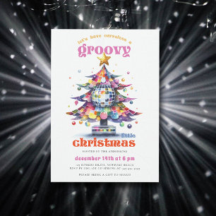 Groovy kleine kerst disco boom kerstfeest kaart